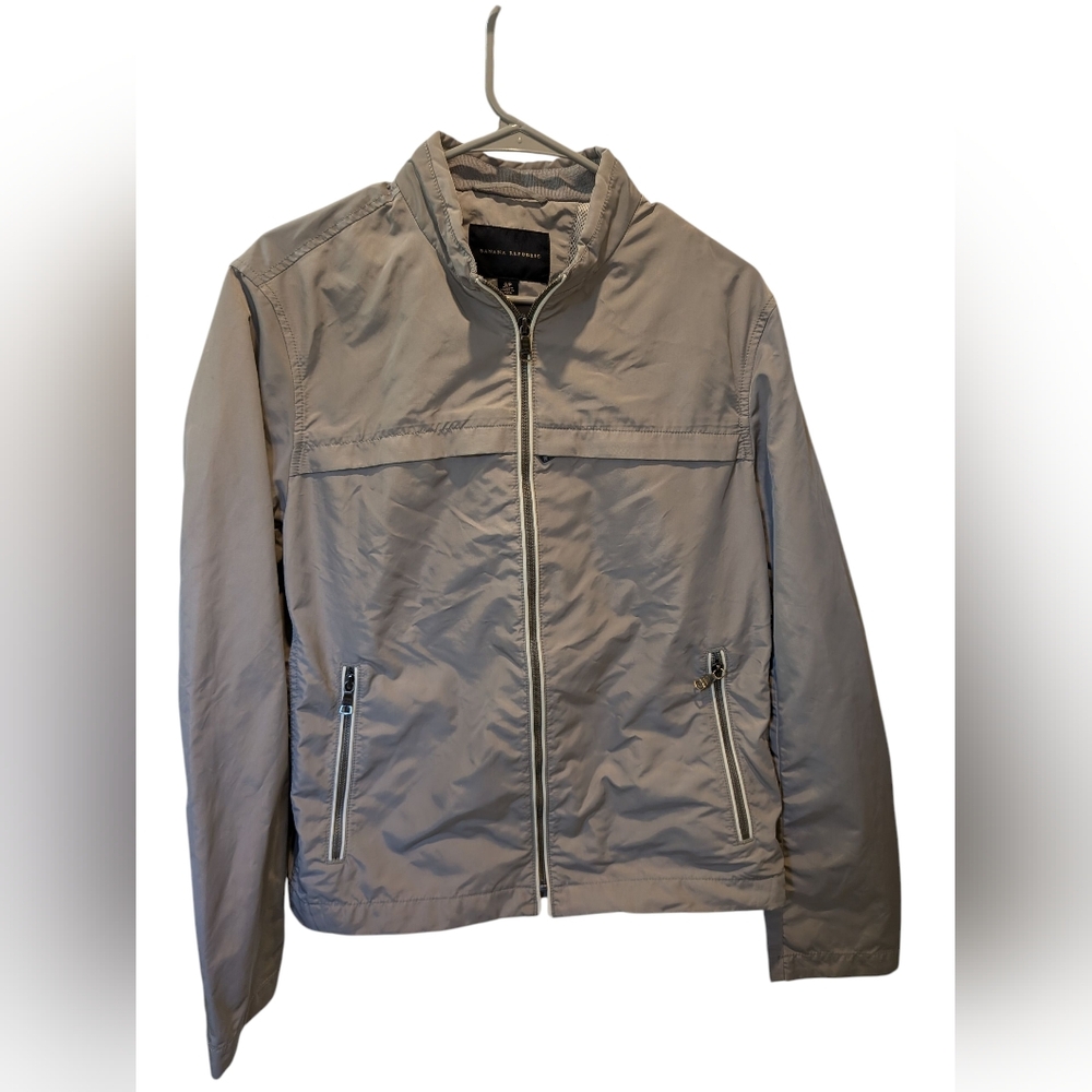 Banana Republic Gray Women's Windbreaker Jacket Small Fall Winter Coat Outdoor